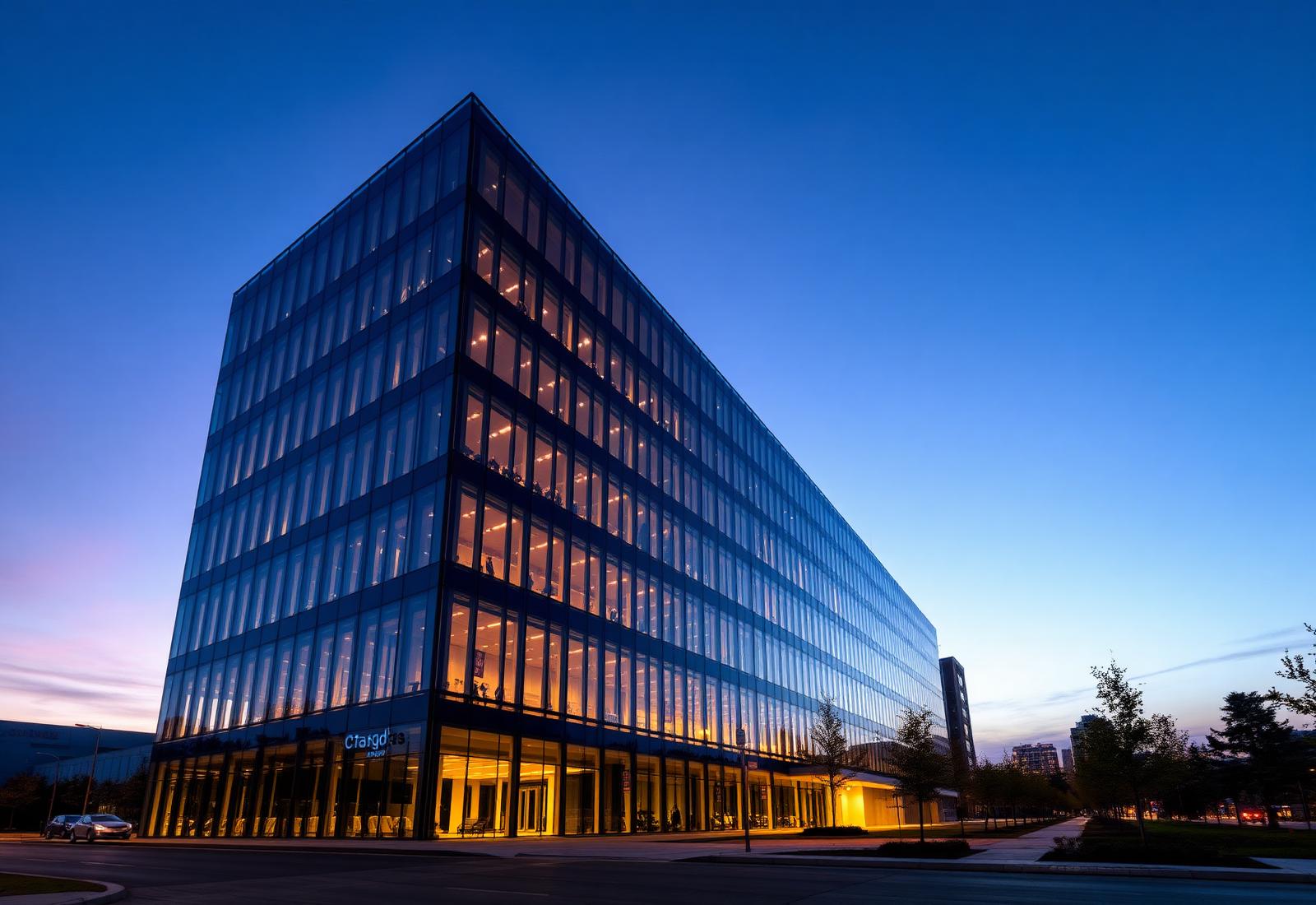 Modern corporate office building